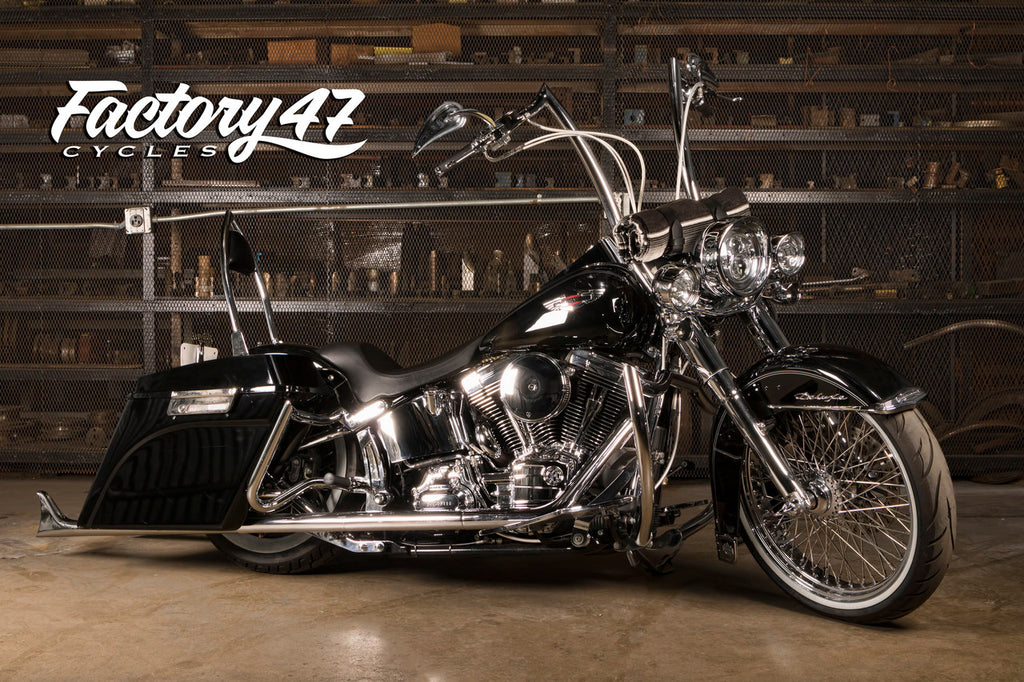 FACTORY 47 من فاكتوري Shield Chrome For Softail كراش بار حماية كاملة كروم