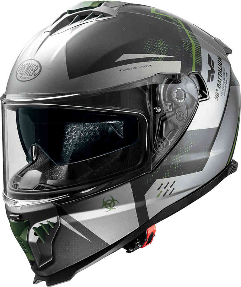 PREMIER FULL FACE HELMET TYPHOON BA Gray, Matte, Dark Green, Black