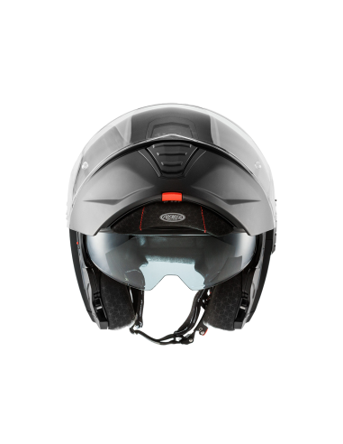 Premier Genius EVO Modular Helmet in Black Matte with Anti-Fog, Pinlock® Ready, and Retractable Sun Shield.APAPRGEEPOLUBM000S 