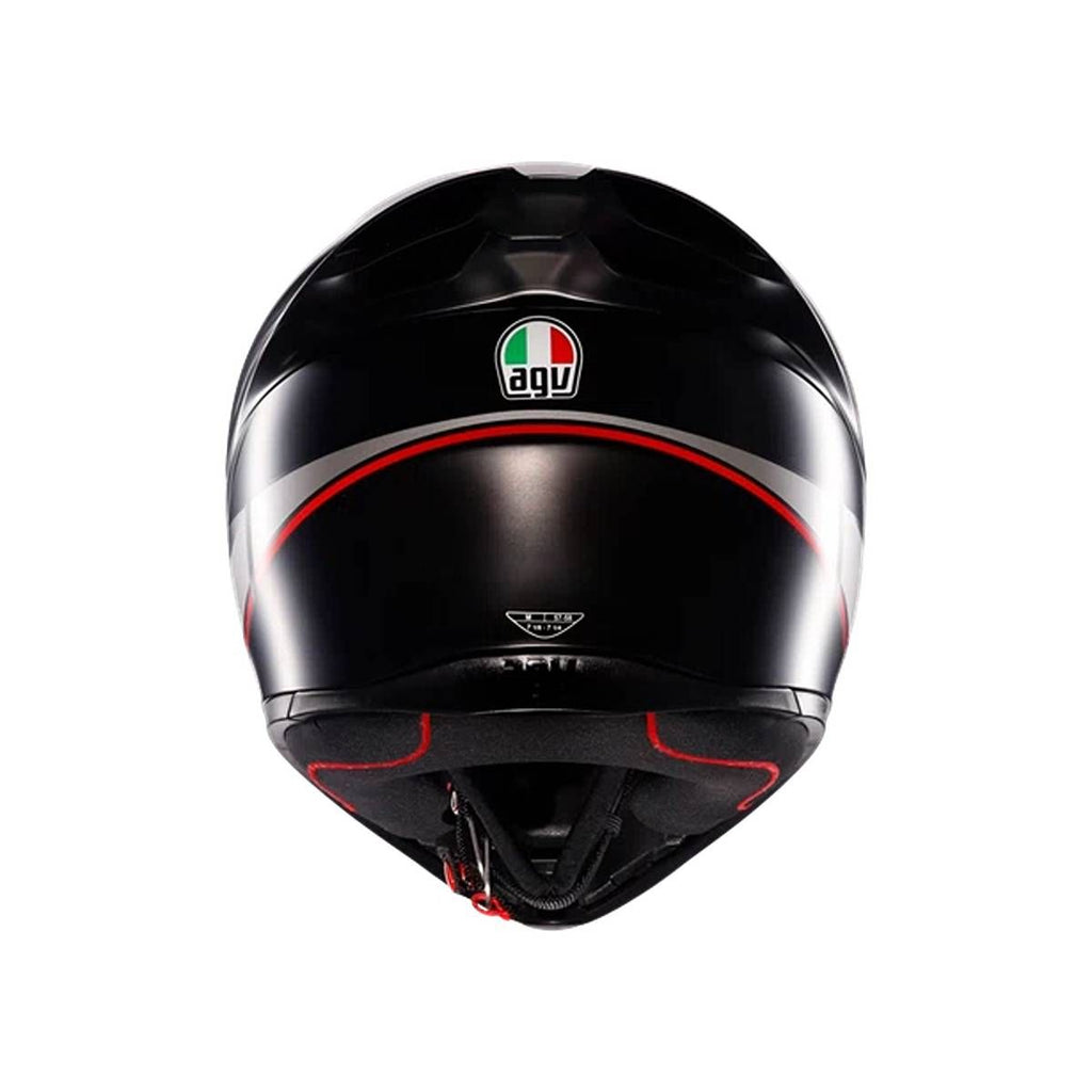 Agv K1 S E2206 LAP Matt Black-Red-Grey Full Face Helmet 