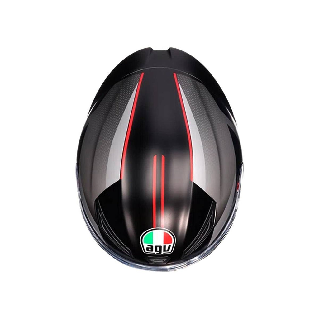 Agv K1 S E2206 LAP Matt Black-Red-Grey Full Face Helmet 